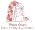 LOGO MAEVA CENDRE DECORATRICE INTERIEUR ET EVENEMENTIELLE