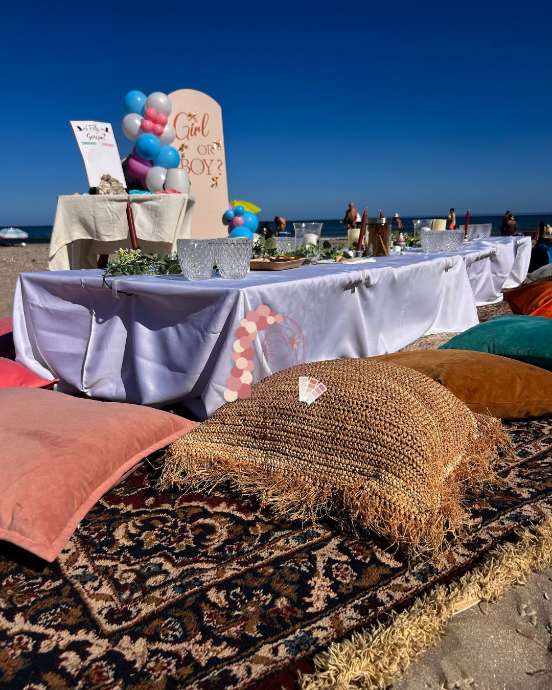 Décoration événementielle pour Gender Reveal à Montpellier