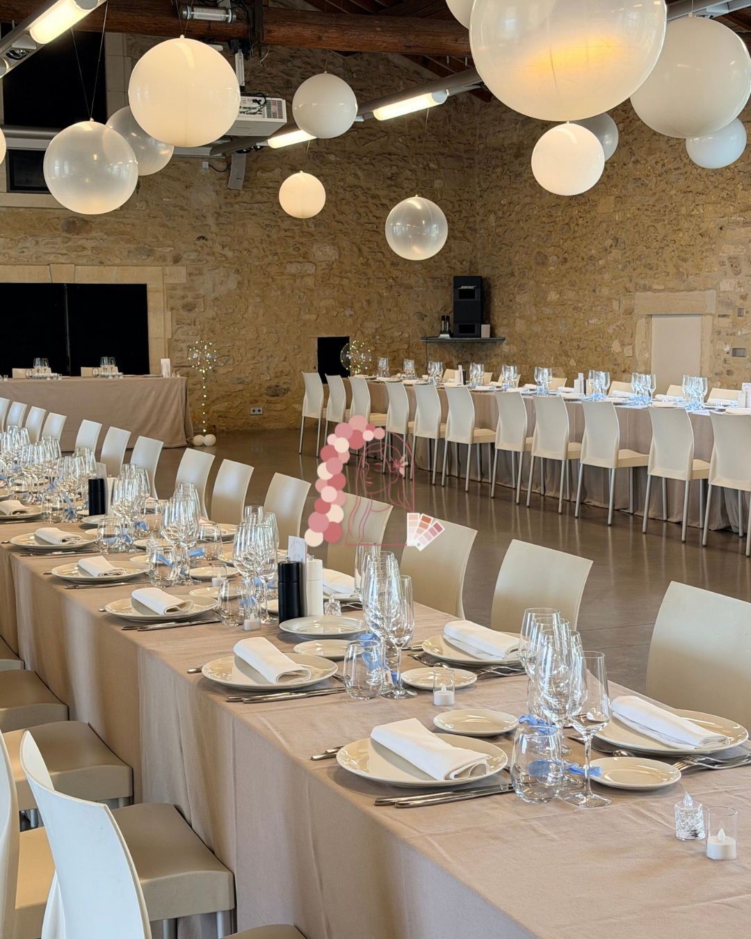Décoration de mariage élégante dans l’Hérault